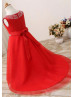 Beaded Satin Tulle Floor Length Flower Girl Dress